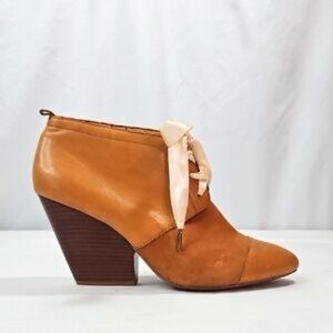 Pilcro and the Letterpress Tan Heeled Boots